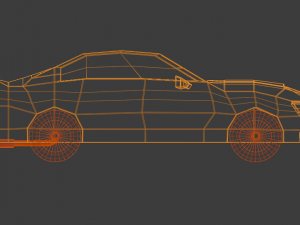 yellow sports car Modello 3D