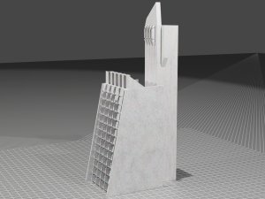 brutalistic building 3D Модель