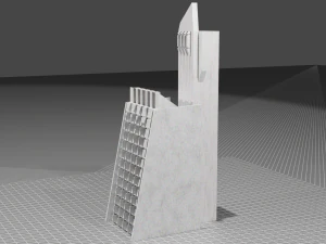 brutalistic building 3D Model