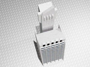 brutalistic building 3D Model