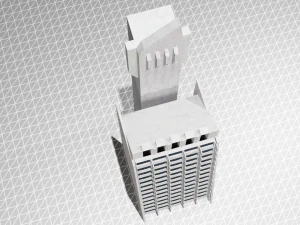 brutalistic building 3D Model