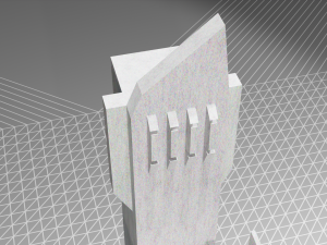 brutalistic building 3D Model