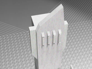 brutalistic building 3D Model
