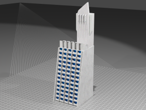 brutalistic building 3D Model