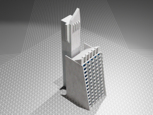 brutalistic building 3D Model