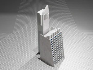 brutalistic building 3D Model