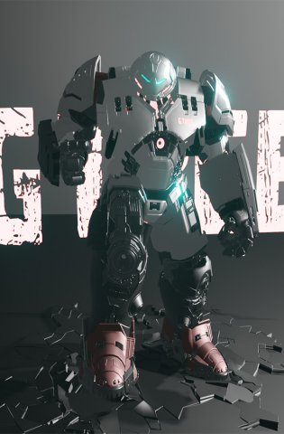iron man robot 3D मॉडल .c4d .max .obj .3ds .fbx .stl .blend 