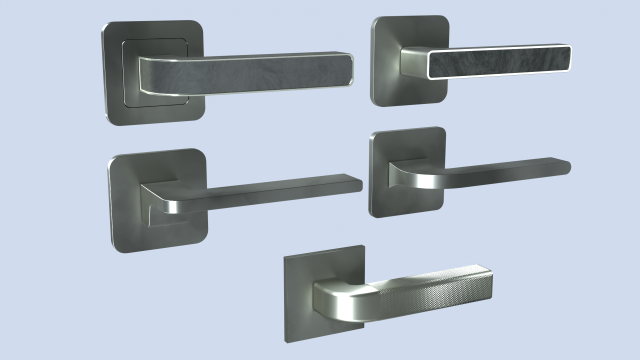 Door handle 3D Modell .c4d .max .obj .3ds .fbx .stl .blend 