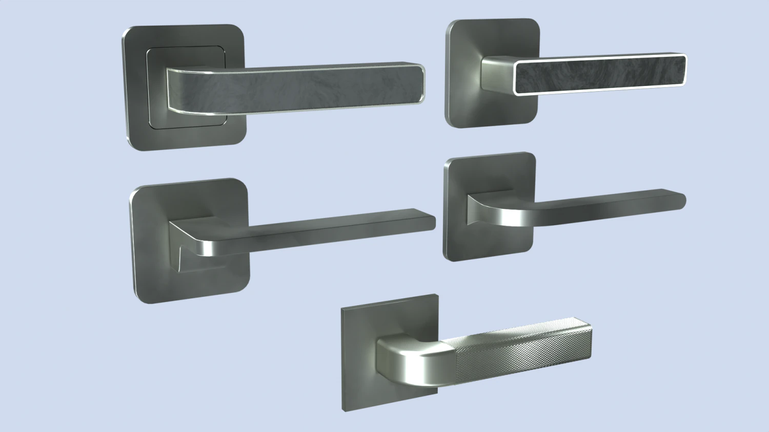 Door handle 3D Model .c4d .max .obj .3ds .fbx .stl .blend 