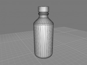 Boston Round Glass Bottle 2oz 3D 模型