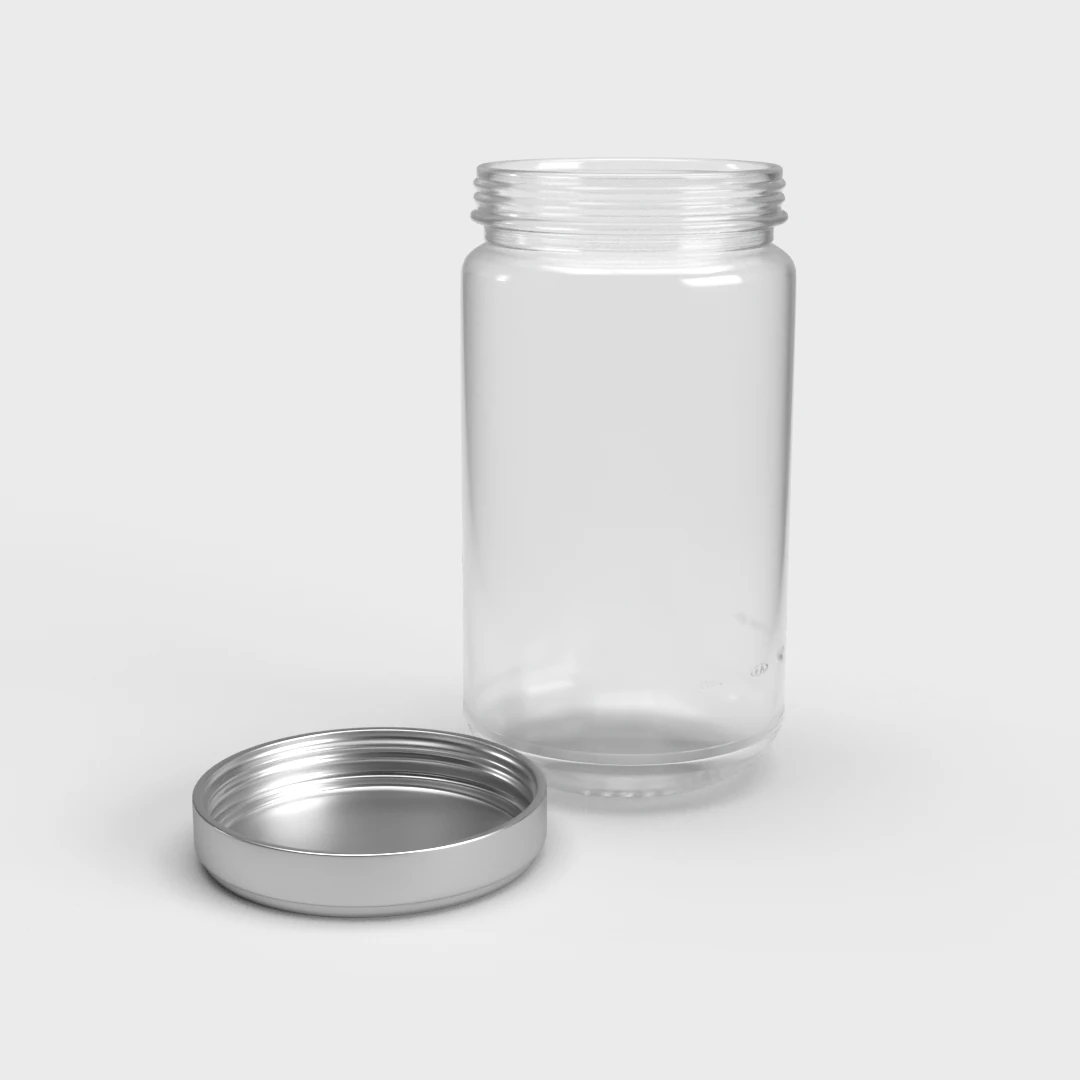 Twist Jar with Screw Lid 3D Model .c4d .max .obj .3ds .fbx .stl .blend 