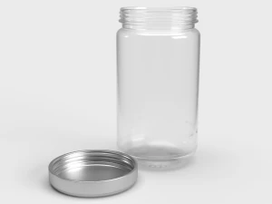 나사형 뚜껑이 달린 트위스트 용기 3D 모델