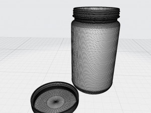 Twist Jar with Screw Lid 3D Model