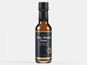 Bottiglia di salsa o sciroppo Woozy da 5 once con topper Modello 3D