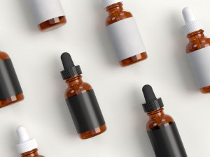 Dropper Bottle with Fluted Lid and Screw Top Low-poly 3Dモデル