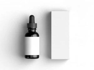 Dropper Bottle with Fluted Lid and Screw Top Low-poly 3D Model