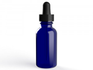 Dropper Bottle with Fluted Lid and Screw Top Low-poly Modelo 3D