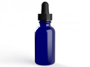 Dropper Bottle with Fluted Lid and Screw Top Low-poly 3D Model