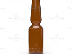 Medizinische Glasampulle 1 ml 2 ml 3D Modell