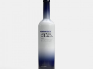 750mL Long Neck Glass Vodka Bottle 3D Модель