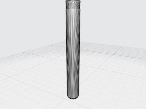 Glass Vial Test Tube with Cork Stopper 3D Model