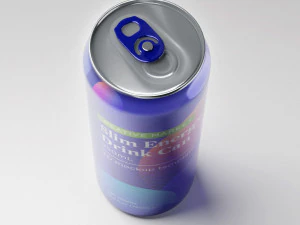 Slim Can Soda Energy Beverage 250mL 3D Model