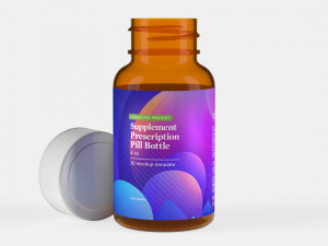 Plastic Pill Packer Nutritional Supplement Bottle Modelo 3D