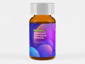Plastic Pill Packer Nutritional Supplement Bottle 3D Model