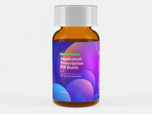 塑料药丸包装机营养补充剂瓶 3D 模型