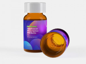 Plastic Pill Packer Nutritional Supplement Bottle Modelo 3D