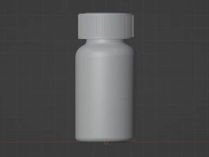 Plastic Pill Packer Nutritional Supplement Bottle 3D Model