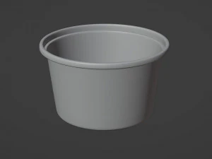 Sour Cream Yogurt French Onion Dip Container with Lid 8 oz 3D Model