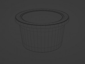 Sour Cream Yogurt French Onion Dip Container with Lid 8 oz Modelo 3D