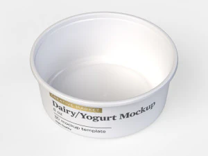 Recipiente de pl&aacute;stico con tapa para salsa de cebolla francesa, crema agria y yogur, 8 oz Modelo 3D