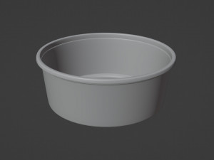 8 oz Yogurt Dairy Sour Cream French Onion Dip Plastic Container with Lid 3D Model