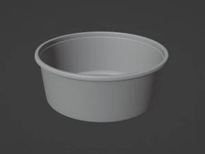 Recipiente de pl&aacute;stico con tapa para salsa de cebolla francesa, crema agria y yogur, 8 oz Modelo 3D