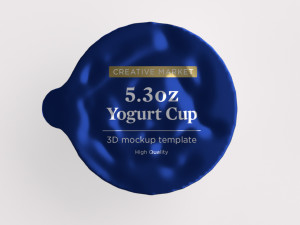 5oz - 150g Yogurt Dairy Container Cup with Foil Top Lid 3D Model