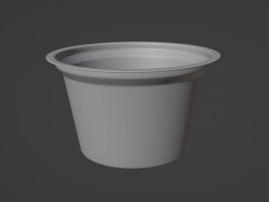 5oz - 150g Yogurt Dairy Container Cup with Foil Top Lid 3D Model