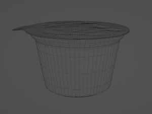 5oz - 150g Yogurt Dairy Container Cup with Foil Top Lid 3D Model