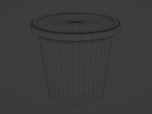 6oz Yogurt Dairy Container Cup with Foil and Plastic Lids 3D Model