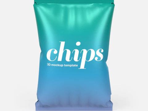 Bolsa de paquete de merienda de comida de papas fritas Modelo 3D