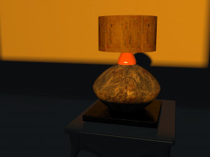 stone lamp deco Modello 3D