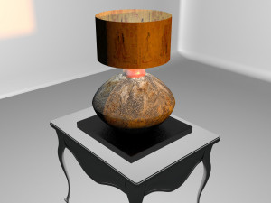 stone lamp deco Modello 3D