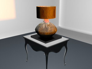 stone lamp deco Modello 3D