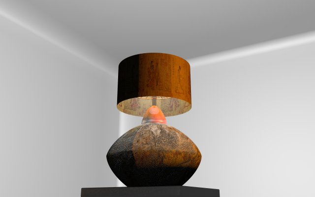stone lamp deco Modello 3D .c4d .max .obj .3ds .fbx .stl .blend 