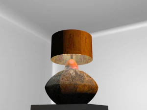 каменная лампа деко 3D Модель