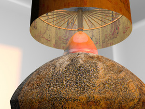 stone lamp deco Modello 3D