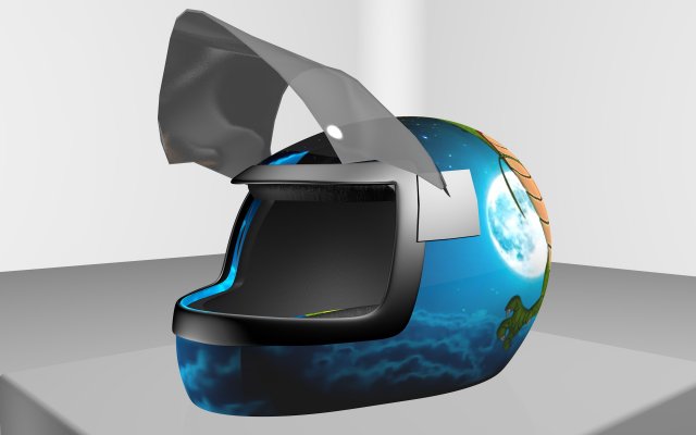 motorbike helmet dbz 3D 模型 .c4d .max .obj .3ds .fbx .stl .blend 