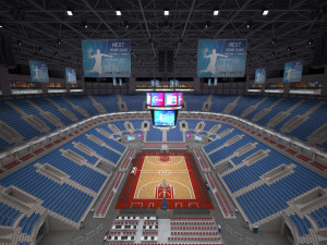 basketball arena - interior - low poly 3D Model