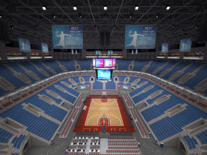 basketball arena - interior - low poly 3D Model